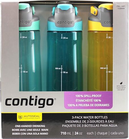 زجاجات مياه كونتيجو أوتو سيل (أخضر، أزرق، أصفر) in Kuwait