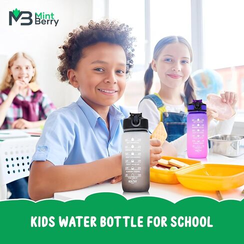 Half Gallon Water Bottle with Time Marker - 64 oz Water Bottle with Straw - Big Water Bottle - Large Water Bottle (Orange Blue Gradient) in Saudi Arabia