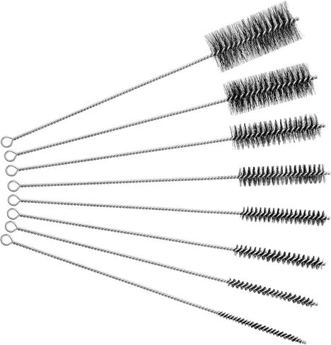 Baderke 16 Inch Long Pipe Cleaning Brush Stainless Steel Bristles Pipe Cleaning Brush Bore Brush Bristles Wire Brush (8 Pcs) in Saudi Arabia