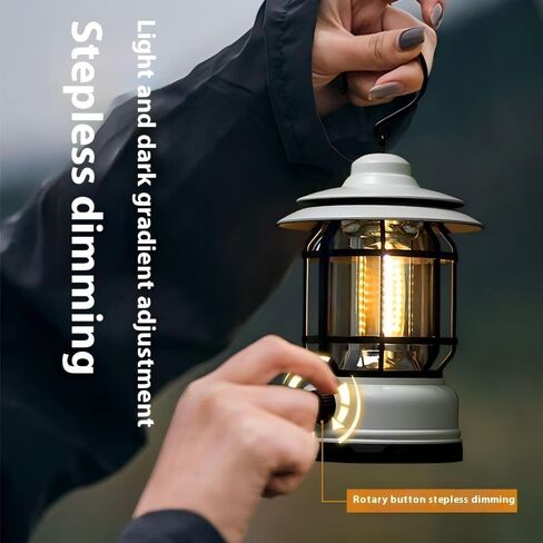 Rechargeable camping lantern,outdoor camping light with USB charging port,Fearless of wind and rain,suitable for camping,garden,courtyard,and lawn use in Saudi Arabia