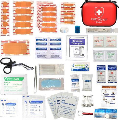 Compact Mini Travel First Aid Kit - Waterproof Emergency Medical Supplies for Home, Car, Camping, Hiking, Outdoors, Workplace, Sports, School, Office, Boat, Hunting, Earthquake, Adventures in Saudi Arabia