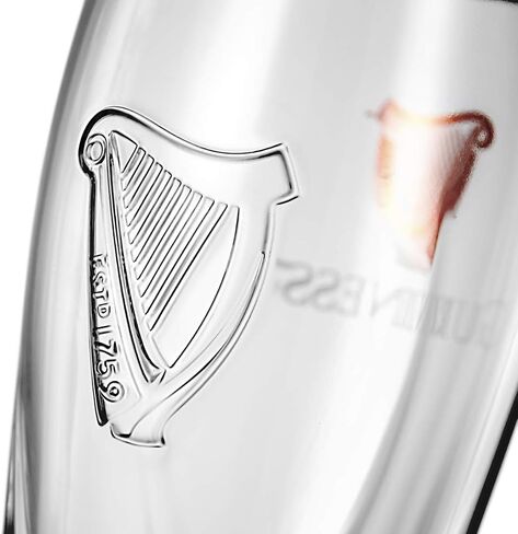 Guinness Gravity Official Beer Pint Glass | Large 20oz Pints Drinking Thick Beer Glasses Beer 20 oz Glasses in Saudi Arabia
