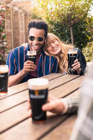 Guinness Gravity Official Beer Pint Glass | Large 20oz Pints Drinking Thick Beer Glasses Beer 20 oz Glasses in Saudi Arabia