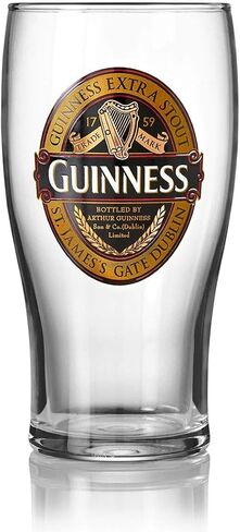 Guinness Gravity Official Beer Pint Glass | Large 20oz Pints Drinking Thick Beer Glasses Beer 20 oz Glasses in Saudi Arabia