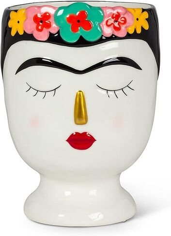 Abbott Collection 27-FRIDA-261 Vase, Large (8.5" H), Ivory/Black in Kuwait