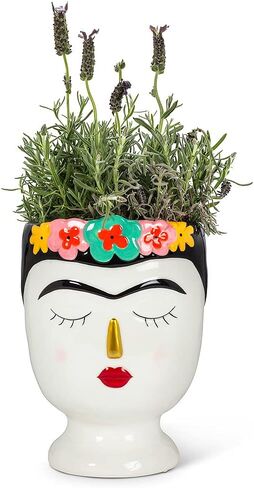 Abbott Collection 27-FRIDA-261 Vase, Large (8.5" H), Ivory/Black in Kuwait