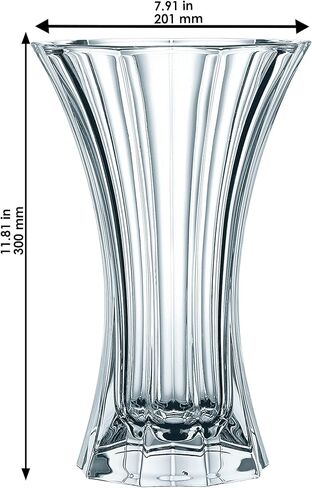 مجموعة Nachtmann Saphir، مزهرية كريستال، 11.8 بوصة، مزهرية زجاجية مزخرفة للزهور وديكور المنزل والقطع المركزية، تمثل هدية زفاف رائعة أو هدية الانتقال لمنزل جديد، شفافة in Kuwait