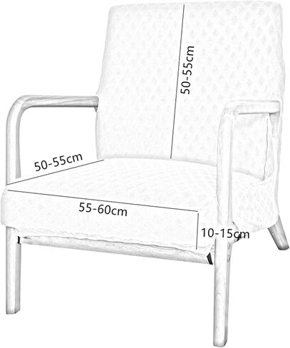 Qianly Wood Arm Chair Cover Elastic Chair Cover Waterproof Protector Easily Install Simple Design Widely Usage Home Decor Accessories Durable, Black in Saudi Arabia