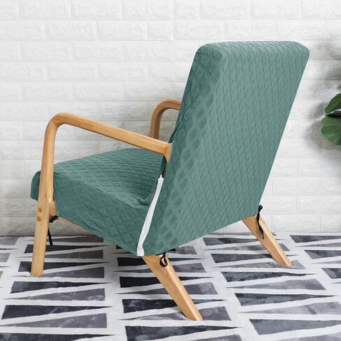 Qianly Wood Arm Chair Cover Elastic Chair Cover Waterproof Protector Easily Install Simple Design Widely Usage Home Decor Accessories Durable, Black in Saudi Arabia