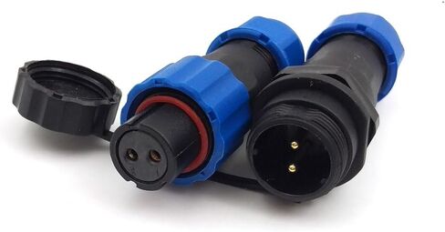 SD13 2pin موصل طاقة مقاوم للماء، φ13mm 10A 380V الجهد العالي 18 * 65 مم ذكر أنثى دائري الطاقة LED موصل التوصيل (أنثى) - المقبس (ذكر) (2pin، التوصيل المباشر × 3 مجموعة) in Saudi Arabia