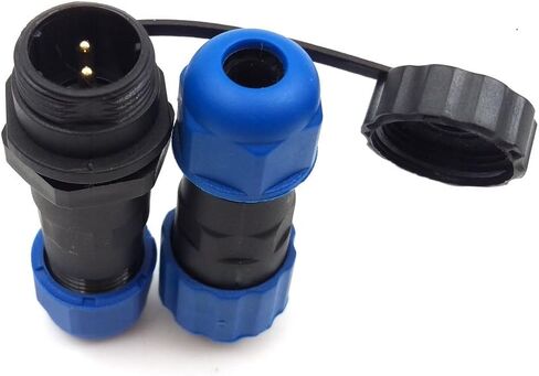 SD13 2pin موصل طاقة مقاوم للماء، φ13mm 10A 380V الجهد العالي 18 * 65 مم ذكر أنثى دائري الطاقة LED موصل التوصيل (أنثى) - المقبس (ذكر) (2pin، التوصيل المباشر × 3 مجموعة) in Saudi Arabia