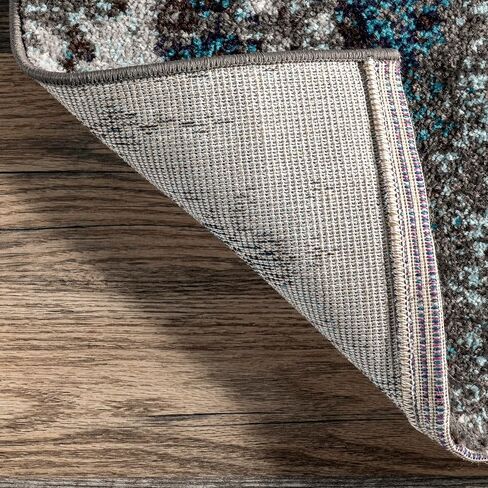 سجادة منطقة مجردة من NuLOOM Haydee Glacial، مقاس 8x10، أزرق in Saudi Arabia