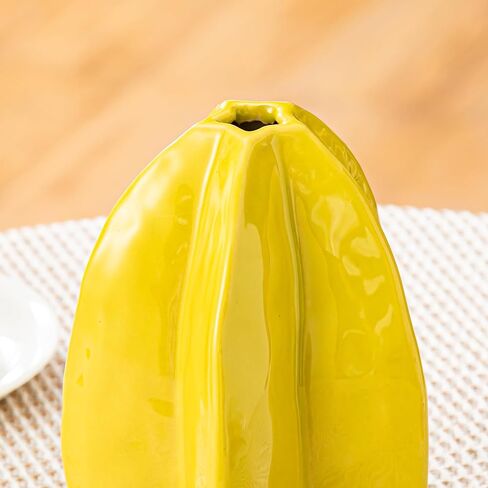 مزهريات زهرة فاكهة النجمة من سيراميك يوندو، ديكور غير تقليدي للغرفة مع تصميم لطيف وانتقائي لطاولة العشاء الحديثة ورف الكتب والمدخل وغرفة المعيشة in Kuwait