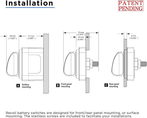 مفتاح بطارية الارتداد BS3، 250A DC 12V-48V 1-Off-2 3-Position، مفتاح رئيسي للبطارية الثقيلة، عازل البطارية، مفتاح قطع الطاقة للمركبات الترفيهية والشاحنات والمقطورة والبحرية والقارب، مع أجهزة التثبيت in Kuwait