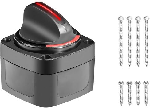 مفتاح بطارية الارتداد BS3، 250A DC 12V-48V 1-Off-2 3-Position، مفتاح رئيسي للبطارية الثقيلة، عازل البطارية، مفتاح قطع الطاقة للمركبات الترفيهية والشاحنات والمقطورة والبحرية والقارب، مع أجهزة التثبيت in Kuwait