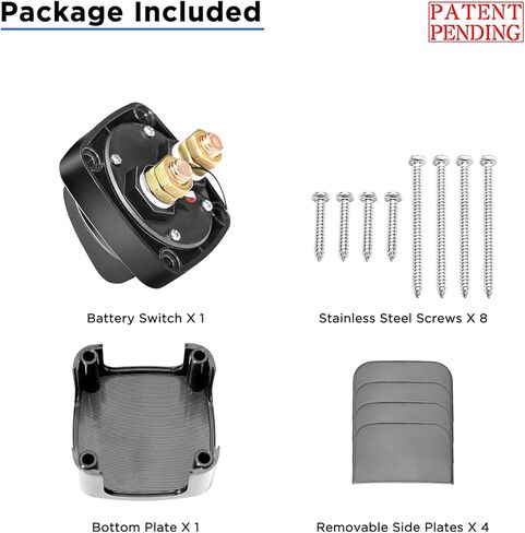 مفتاح بطارية الارتداد BS3، 250A DC 12V-48V 1-Off-2 3-Position، مفتاح رئيسي للبطارية الثقيلة، عازل البطارية، مفتاح قطع الطاقة للمركبات الترفيهية والشاحنات والمقطورة والبحرية والقارب، مع أجهزة التثبيت in Kuwait