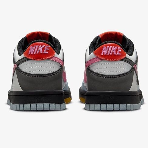 Nike Dunk Low SE Big Kids' Shoes (FJ2686-100, Summit White/Black/Playful Pink/Light Armory Blue) in Saudi Arabia