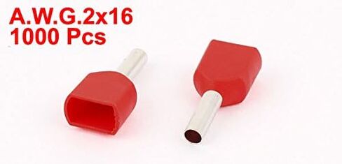 Uxcell a14111400ux0052 TE1508 طرف الطويق المعزول بسلك مزدوج لخط 2x16 AWG مع 1000 قطعة in Saudi Arabia