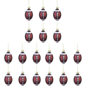 18 Pcs Christmas Tree Decoration Balls Display Football Ornament Homecoming Mum trinkets Toy Christmas Football Ornament Mini Christmas Ball Accessories Christmas Tree Ball