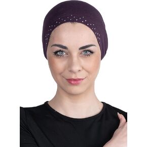 Chemo Headwear for Women Bamboo Cotton Hats for Women Head Scarf for Women's Hair Sleep caps Jewelled style caps