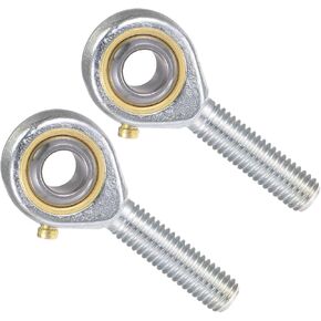 2pcs POS8 Rod End Bearing - [ 8mm Bore M8x1.25 Left Hand Male Thread], Suitable for Automation Equipment, 45 Steel, Chrome Steel
