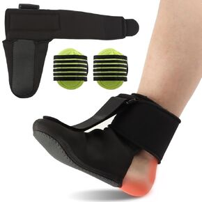 Plantar Fasciitis Night Splint with 2PCS Arch Support Pads, Plantar Fasciitis Splint Socks, Plantar Fasciitis Brace, Adjustable Foot Support for Plantar Fasciitis Relief (SIZE:L)