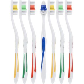 FRESHX Extra Firm Toothbrush, Bulk Toothbrush for Adult, 7-Count Value Pack