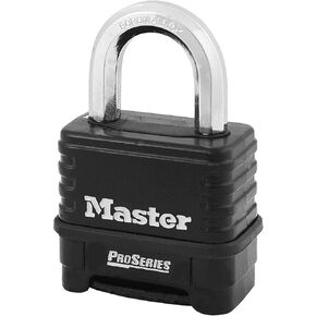 Master Lock 1178D 4 Pack 2-1/4in. ProSeries Zinc Die-Cast Resettable Combination Padlock, Black