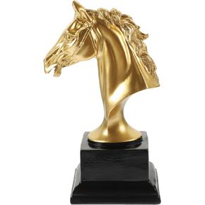 Veemoon Horse Head Resin Ornament Home Decor Home Decor Horse Head Trophy Resin Office Golden Decorations Sports Office Decor Office Decor Resin Horse Head Figurine