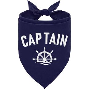 Captain Dog Bandana, Baby Blue Dog Bandana, Summer Bandanas for Dogs, Funny Dog Bandana, Dog Bandana for Small Medium Large Dogs, Pet Dog Triangle Scarf, Dog Scarf Accessories (D11)