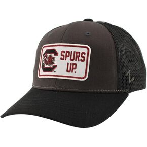 ZHATS Standard NCAA Officially Licensed Snapback Hat Big Rig Patch Charcoal Black Defer, One Size