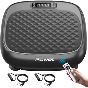 Vibration Plate Exercise Machine, 99 Speed Levels Mini Whole Body Workout Waver Vibration Plate for Lymphatic Drainage with 5 Setting Modes for Shaping, Weight Loss, Toning - Black