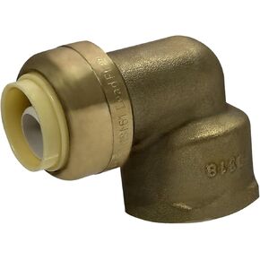 5 Pcs XFITTING Push Fit 1/2 Inch x 3/4 Inch Female NPT Elbow, 1/2" x 3/4" Inch Push Fit Female Elbow, 27-4-5=5XX