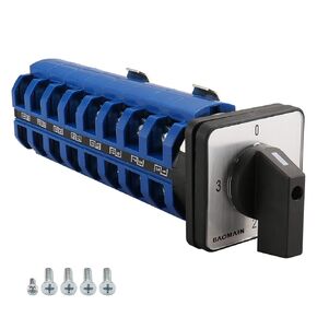 Baomain Rotary Changeover Switch 660V 63A 4 Position 8 Phase 32 Terminals SZW26-63/0-3.8 Cam Switch