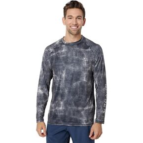 Spyder Men's Standard Digital Camo Long Sleeve Rashguard, Jet Black