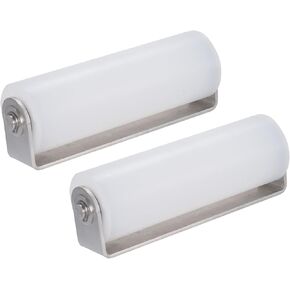 Plutreas Slide Gate Guide Roller 2Pcs Nylon Rolling Gates Guider with C Bracket (3 inch)