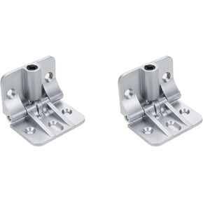 KUMGROT 2 Pcs Adjustable Torque Hinge Zinc Alloy Position Control Door Hinge 90 Degree Hinge Symmetric Torque with Holes, 2.32" x 1.77", Silver