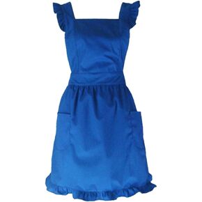 Hyzrz Cute Lovely Cotton Retro Kitchen Cooking Aprons for Women Girls Vintage Baking Apron with Pockets for Mother Gift in Kuwait