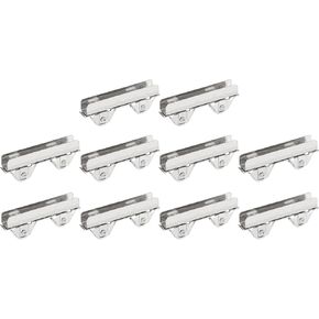 uxcell Sliding Patio Door Roller Assembly, 6mm Slotted Width Sliding Door Wheel Ball Bearings 48mm Length, Pack of 10