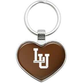 Lehigh University Primary Logo Keychain Heart Love Metal Key Chain Ring