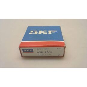 SKF 6304-2Z/C3 Bearing, 20X52X1MM, Sealed, Single Row, DEEP Groove, 63042ZC3