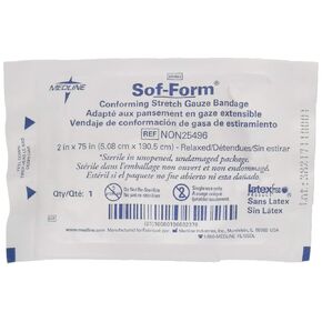 Medline 21732 Sof-Form Conforming Bandages, Sterile, 2" x 75" Size, Pack of 12