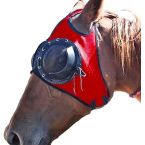 Horse Racing Goggles, Equestrian Goggles, Protective Net HorseGoggles, Horse Eye Cover with Detachable Half Cover for Sand Protection（Horse Eyeshield、Blinker、Blinder）