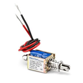 Hechen Solenoid Electromagnet HS-0520B DC 6V 300mA 4N 7mm Stroke Push Pull Type Open Frame