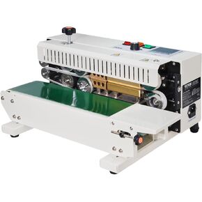 VEVOR Continuous Bag Band Sealing Machine, 0.24-0.47 in/6-12 mm Seal Width, Vertical Band Sealer Machine with Digital Temperature Control, Stainless Steel Bag Sealer for 0.02-0.8 mm Plastic Bags Films