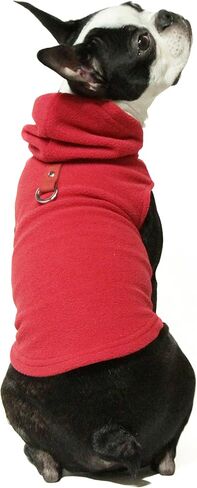 Gooby Fleece Vest Hoodie Dog Sweater - Pink, Large - Warm Pullover Dog Hoodie with O-Ring Leash - Winter Hooded Small Dog Sweater - Dog Clothes for Small Dogs Boy or Girl, and Medium Dogs in Saudi Arabia