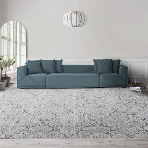 Gertmenian Premium High Low Machine Woven Rug | Easy-Cleaning & Non-Shedding | Living Room, Dining Room, Bedroom, Office | 2x8 Ft Runner, Abstract Geometric, Blue, 24022 in Saudi Arabia