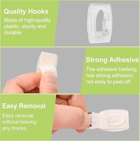 مشابك كابل لاصقة، 86 قطعة من مشابك الإضاءة الجنية الصغيرة الشفافة، خطافات بلاستيكية صغيرة ذاتية اللصق، حامل مشبك ضوء عيد الميلاد الشفاف لتعليق أسلاك كابلات الإضاءة (حجم مختلط) in Kuwait