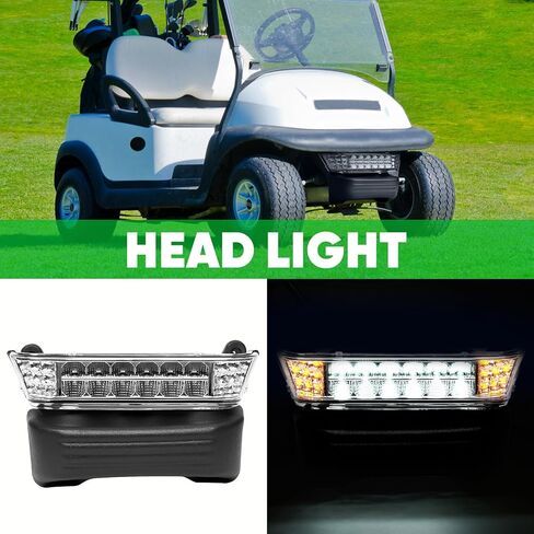 مصباح أمامي LED متوافق مع نادي السيارات السابقة 2004-UP لاستبدال/ترقية ضوء رأس عربة الجولف in Kuwait