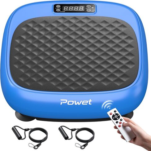 Vibration Plate Exercise Machine, 99 Speed Levels Mini Whole Body Workout Waver Vibration Plate for Lymphatic Drainage with 5 Setting Modes for Shaping, Weight Loss, Toning - Black in Saudi Arabia